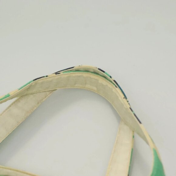 CHANEL Tote Bag Nylon Green Silver CC Auth mr1316 - Picture 8 of 16